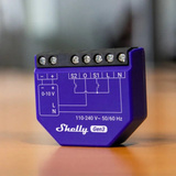 Shelly Dimmer 0/1-10V PM Gen4, Interruptor con regulador de voltaje azul