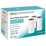 TP-Link Deco M4(3-pack) Doble banda (2,4 GHz / 5 GHz) Wi-Fi 5 (802.11ac) Blanco 2 Interno, Enrutador de malla Blanco, Interno, Sistema de malla, Poder, Estado, Doble banda (2,4 GHz / 5 GHz), Wi-Fi 5 (802.11ac)