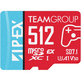 Team Group APEX SD7.1 512 GB SDXC, Tarjeta de memoria rojo/Azul