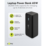 goobay Powerbank para portátil 20.000 mAh con Power Delivery, Banco de potencia negro