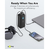 goobay Powerbank para portátil 20.000 mAh con Power Delivery, Banco de potencia negro