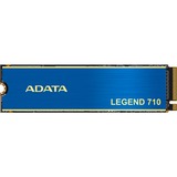ADATA LEGEND 710 1 TB M.2 PCI Express 3.0 NVMe 3D NAND, Unidad de estado sólido azul/Dorado, 1 TB, M.2, 2400 MB/s