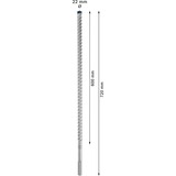 Bosch Expert Broca para martillo SDS Max-8X, Taladro Martillo perforador, Hammer drill bit, 2,2 cm, 720 mm, Concreto, Piedra, 60 cm
