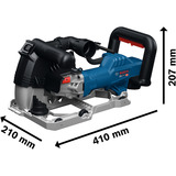 Bosch Fresadora para ranuras en muros GNF20-40 en L-BOXX, Esamblaje con galleta en caja