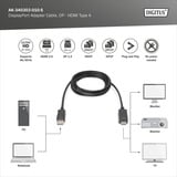 Digitus Cable adaptador DisplayPort > HDMI 4K negro