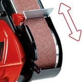 EINHELL Lijadora de banda de pie TC-US 350, Esmeriladora doble rojo/Negro