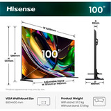 Hisense 100UR8DS RGB MiniLED, Televisor LED negro/Gris oscuro