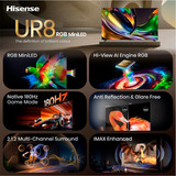 Hisense 100UR8DS RGB MiniLED, Televisor LED negro/Gris oscuro