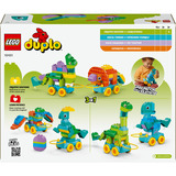 LEGO DUPLO Dinosaurios sobre Ruedas 3en1, Juegos de construcción Juego de construcción, 3 año(s), Plástico, 108 pieza(s), 1,77 kg