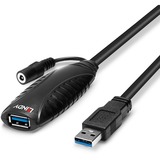 Lindy 43156 cable USB USB 3.2 Gen 1 (3.1 Gen 1) 10 m USB A 5 Gbit/s Negro, Cable alargador negro, 10 m, USB A, USB A, USB 3.2 Gen 1 (3.1 Gen 1), 5 Gbit/s, Negro