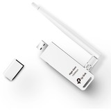 TP-Link TL-WN722N adaptador y tarjeta de red WLAN 150 Mbit/s, Adaptador Wi-Fi blanco, Inalámbrico, USB, WLAN, Wi-Fi 4 (802.11n), 150 Mbit/s, Negro, Blanco, Minorista