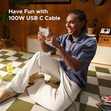 UGREEN Uno Cable USB-C a USB-C (100W) negro/Gris