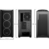 be quiet! Shadow Base 800 FX Black Midi Tower Negro, Cajas de torre negro, Midi Tower, PC, Negro, ATX, EATX, micro ATX, Mini-ITX, Acrilonitrilo butadieno estireno (ABS), Acero, Vidrio templado, Multi