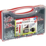 fischer CAJA ROJA DUOPOWER + tornillos, Pasador gris claro/Rojo