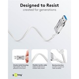 goobay Cable adaptador Ethernet USB-A 3.2 Gen1 > RJ-45, Slim blanco