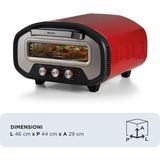 Ariete Horno para pizza DA GENNARO, Horno de pizza rojo/Acero fino, 1 Pizza(s), Rojo, 430 °C, 320 x 320 mm, 1 h, Piedra