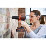 BLACK+DECKER BDCHD18S1KA, Martillo atornillador negro/Naranja