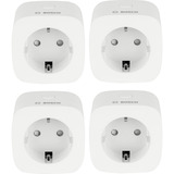 Bosch 8750001300X4, Toma de corriente con interruptor blanco