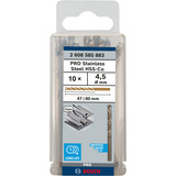 Bosch Broca helicoidal de acero inoxidable HSS-Co PRO, Ø 4,5mm, Taladro 