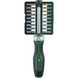 Bosch Destornillador de carraca con juego de puntas, 19 piezas, Conjuntos de bits verde/Negro
