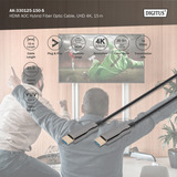 Digitus Cable de fibra óptica híbrido HDMI AOC, UHD 4K negro