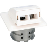 Digitus Toma de pared empotrada de fibra óptica FTTH, 2 puertos, Caja de conexiones blanco