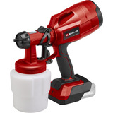 EINHELL Sistema de pulverización de pintura a batería Power X-Change TC-SY 18/60 Li-Solo, 18 Voltios, Arma de aerosol rojo/Negro