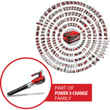 EINHELL Soplador de hojas profesional a batería GP-LB 18/200 LI, 18 Voltios rojo/Negro
