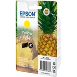 Epson 604 cartucho de tinta 1 pieza(s) Original Rendimiento estándar Amarillo Rendimiento estándar, Amarillo, 2,4 ml, 1 pieza(s), 130 páginas, Pack individual