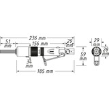 Hazet Mini decapador de agujas 9035M-6, Óxido de aire comprimido negro/Azul