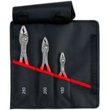 KNIPEX Rolltasche TwinGrip, juego de pinzas frontales de 3 piezas, Set de pinzas rojo