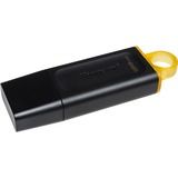 Kingston DataTraveler Exodia unidad flash USB 128 GB USB tipo A 3.2 Gen 1 (3.1 Gen 1) Negro, Lápiz USB negro/Amarillo, 128 GB, USB tipo A, 3.2 Gen 1 (3.1 Gen 1), Tapa, 11 g, Negro