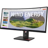 Lenovo ThinkVision T34WD-40 Monitor, Monitor LED negro, 86,4 cm (34"), 3440 x 1440 Pixeles, Wide Quad HD, LED, 6 ms, Negro
