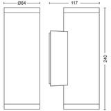 Philips Hue Hue White & Color Ambiance Impress Aplique de pared exterior (bajo voltaje), Luz de LED negro