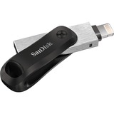 SanDisk iXpand unidad flash USB 64 GB USB Type-A / Lightning 3.2 Gen 2 (3.1 Gen 2) Negro, Plata, Lápiz USB negro/Plateado, 64 GB, USB Type-A / Lightning, 3.2 Gen 2 (3.1 Gen 2), Girar, Negro, Plata