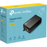 TP-Link Omada POE160S adaptador e inyector de PoE Gigabit Ethernet negro, Gigabit Ethernet, 10,100,1000 Mbit/s, 10/100/1000, IEEE 802.3ab, IEEE 802.3af, IEEE 802.3at, IEEE 802.3i, IEEE 802.3u, Cat3, Cat4, Cat5, Cat5e, Negro