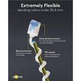 goobay Cable de parche ultraflexible Cat.6a slim, U/FTP blanco