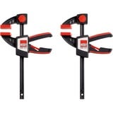 BESSEY 2x sargento de una mano EZS11-4 SET, Gato negro/Rojo