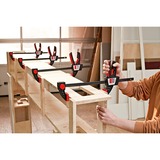 BESSEY 2x sargento de una mano EZS11-4 SET, Gato negro/Rojo