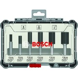 Bosch 2607017465 Juego de fresas 6 pieza(s) Juego de fresas, 6 mm, 6 pieza(s), 54, 50, 60, 60, 60, 60 mm, 20, 20, 30, 30, 30, 30 mm, 6, 8, 10, 12, 16, 20 mm