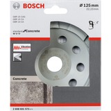 Bosch Disco de copa de diamante estándar para concreto, Ø 125mm, Rueda de esmeril 