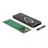 DeLOCK 42003 caja para disco duro externo Caja externa para unidad de estado sólido (SSD) Negro M.2, Caja de unidades negro, Caja externa para unidad de estado sólido (SSD), M.2, Serial ATA III, 6 Gbit/s, Conexión USB, Negro