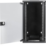 Digitus Carcasa de pared de 254 mm (10") - 312 x 300 mm (an. x pr.), Armario IT negro, Bastidor de pared, 12U, 30 kg, Bloqueo del teclado, Negro