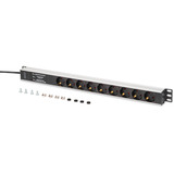 Digitus DN-95438, Regleta negro/Aluminio