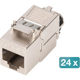 Digitus Módulo Keystone Cat. 8.1, apantallado, 24 piezas plateado