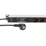 Digitus Regleta de enchufes PDU con perfil de aluminio, 9 salidas negro/Aluminio