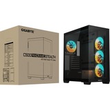 GIGABYTE C500 PANORAMIC STEALTH Midi Tower Negro, Cajas de torre negro, Midi Tower, PC, Negro, ATX, Mini-ATX, Mini-ITX, Vidrio, Plástico, Acero, Juego