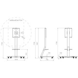 HAGOR ST SA Flip II 65", Sistema de soporte blanco