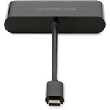 Kensington Hub USB-C CH1200 de 4 puertos a 10 Gbps negro, USB 3.2 Gen 2 (3.1 Gen 2) Type-C, USB 3.2 Gen 2 (3.1 Gen 2) Type-A, 10000 Mbit/s, Negro, Acrilonitrilo butadieno estireno (ABS), Cable redondo