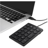 Kensington Teclado numérico con cable negro, Alámbrico, USB, Switch de tecla de tijera, Negro
